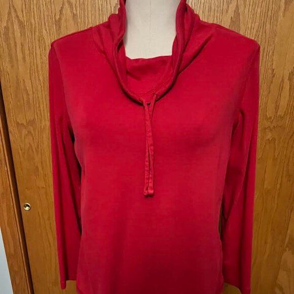 Studio Works Women's Cowlneck Long Sleeve Knit Top / Red / Size M - Picture 1 of 11